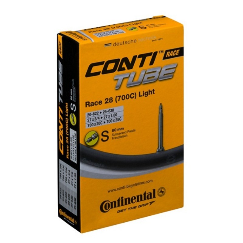 Dętka CONTINENTAL Race 28 Light Presta 60mm 18-622/25-630 Dętka CONTINENTAL Race 28 Light Presta 60mm 18-622/25-630