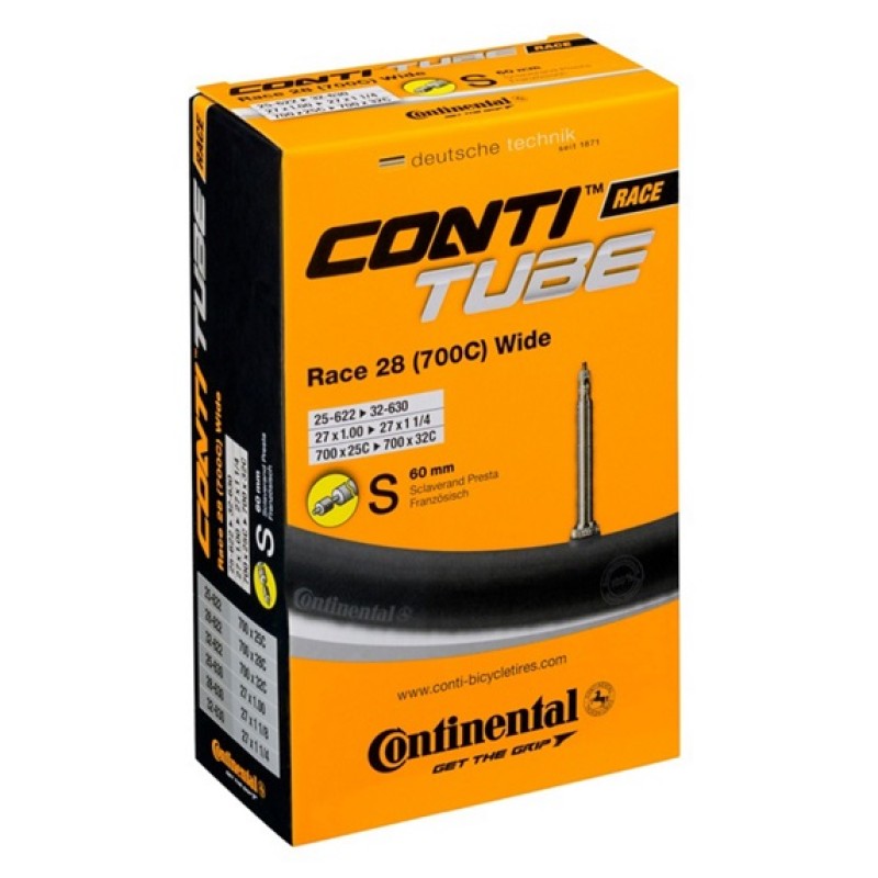 Dętka CONTINENTAL Race Training 28 Presta 60mm 25-622/32-622 Dętka CONTINENTAL Race Training 28 Presta 60mm 25-622/32-622