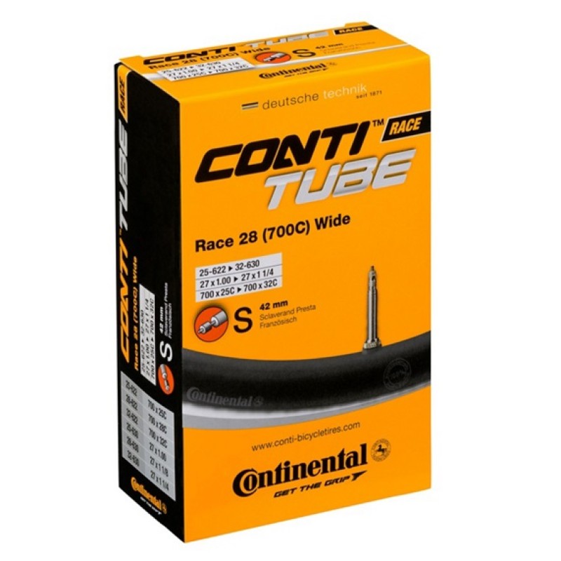 Dętka CONTINENTAL Race 28 Training Presta 42mm 25-622/32-630 Dętka CONTINENTAL Race 28 Training Presta 42mm 25-622/32-630