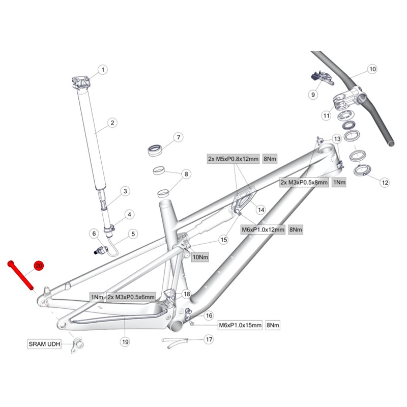 BMC Axle kit #8 BMC Axle kit #8