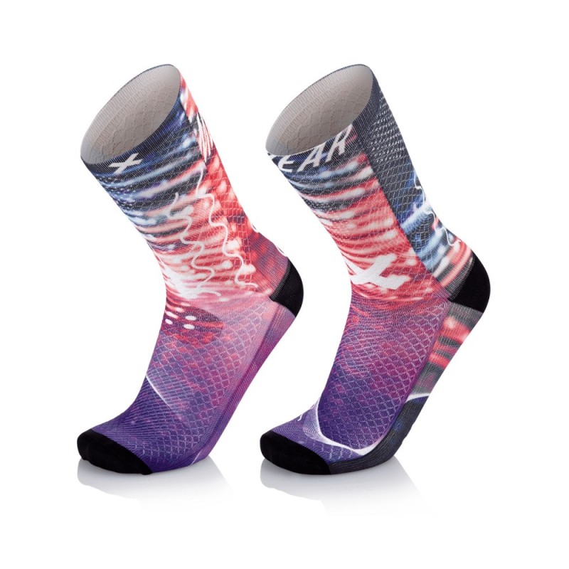 MB WEAR Skarpety : Socks Fun EVO Speed pink L/XL MB WEAR Skarpety : Socks Fun EVO Speed pink L/XL