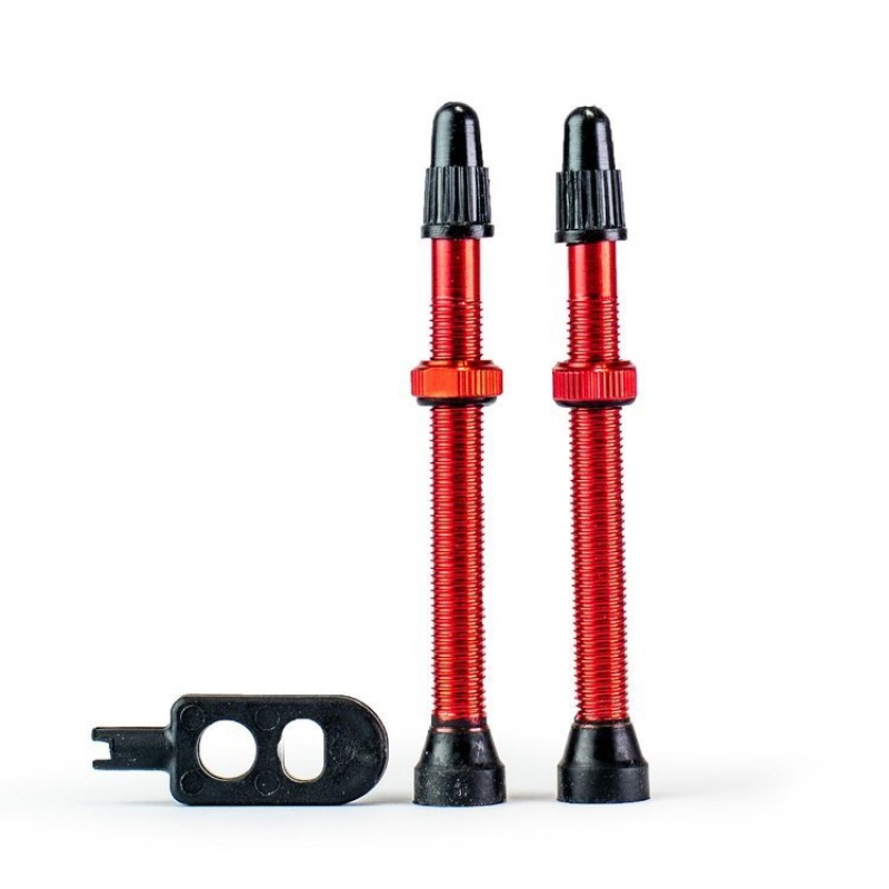 TREZADO zawory do opon bezdętkowych kpl. 2szt czerwone 60 mm TREZADO zawory do opon bezdętkowych kpl. 2szt czerwone 60 mm