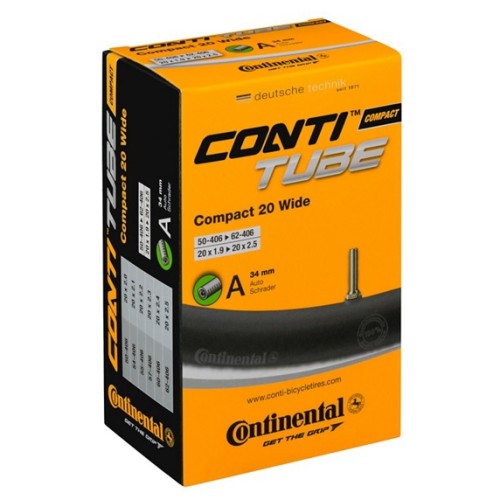 Dętka CONTINENTAL Compact 20 Wide Auto 34mm 50-406/62-451