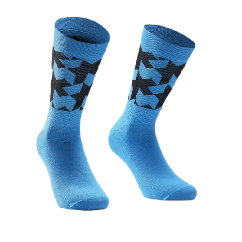 Skarpety ASSOS Monogram Socks EVO Cyber Blue 0 Skarpety ASSOS Monogram Socks EVO Cyber Blue 0