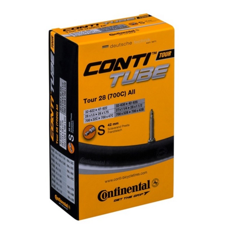 Dętka CONTINENTAL Tour 28 All Presta 42mm 32-622/47-622 Dętka CONTINENTAL Tour 28 All Presta 42mm 32-622/47-622