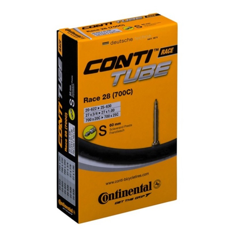 Dętka CONTINENTAL Race 28 Presta 60mm 18-622/25-630 Dętka CONTINENTAL Race 28 Presta 60mm 18-622/25-630