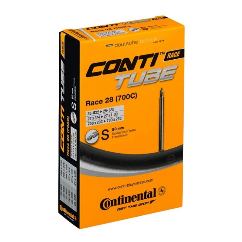 Dętka CONTINENTAL Race 28 Presta 80mm 18-622/25-622 Dętka CONTINENTAL Race 28 Presta 80mm 18-622/25-622